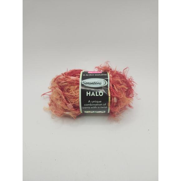 Sensations Halo Red Yarn Novelty Eyelash Textured 50g 49 yds 100% Nylon Skein - Picture 1 of 8